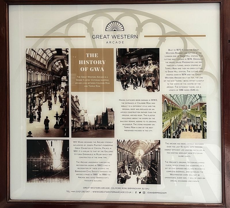Great Western Arcade Marker. Click for full size. Great Western Arcade Marker image. Click for full size.