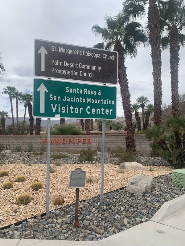 The First Palm Desert City Hall Marker. Click for full size. The First Palm Desert City Hall Marker image. Click for full size.