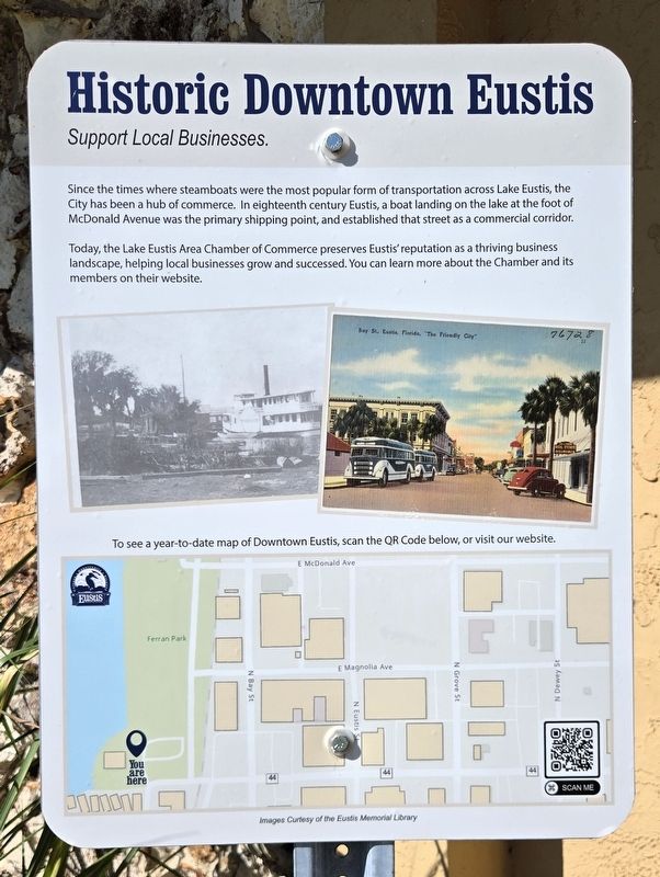 Historic Downtown Eustis Marker. Click for full size. Historic Downtown Eustis Marker image. Click for full size.