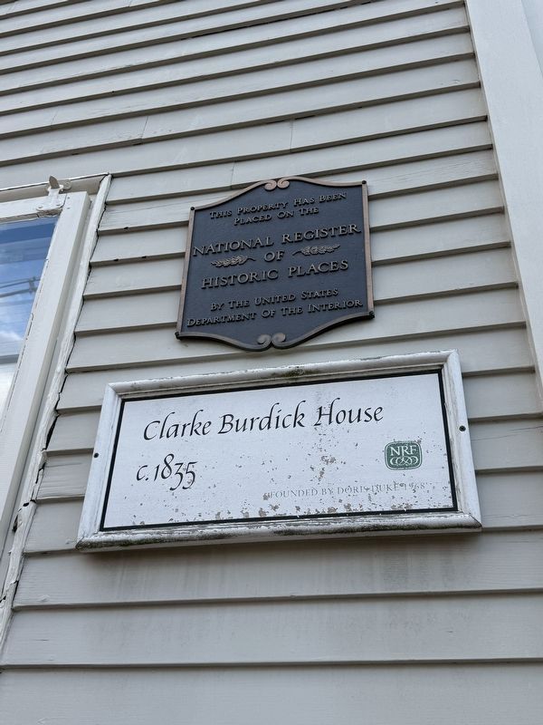 Clarke Burdick House Marker. Click for full size. Clarke Burdick House Marker image. Click for full size.