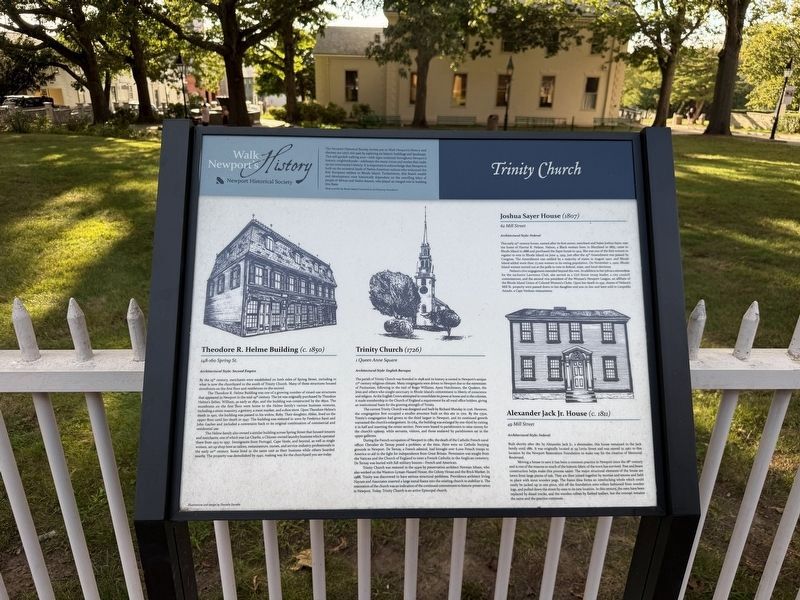 Trinity Church Marker. Click for full size. Trinity Church Marker image. Click for full size.