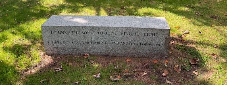 Anne Hutchinson/Mary Dyer Memorial Herb Garden Marker. Click for full size. Anne Hutchinson/Mary Dyer Memorial Herb Garden Marker image. Click for full size.