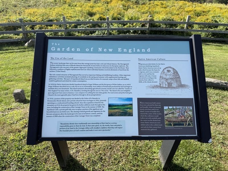 The Garden of New England Marker. Click for full size. The Garden of New England Marker image. Click for full size.