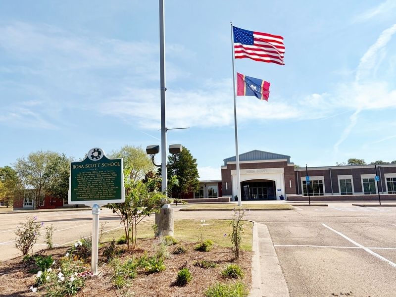 Rosa Scott School Marker and High School.. Click for full size. Rosa Scott School Marker and High School. image. Click for full size.