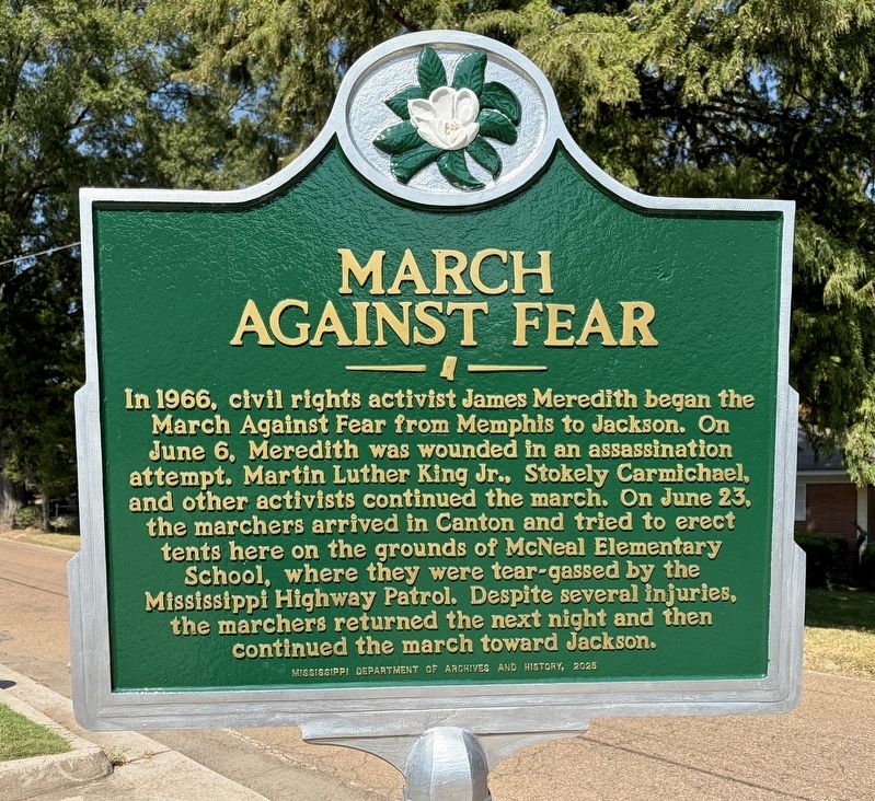 March Against Fear Marker. Click for full size. March Against Fear Marker image. Click for full size.