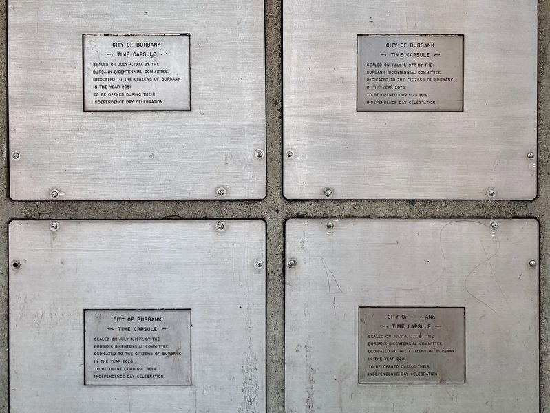 City of Burbank Time Capsules image. Click for full size.