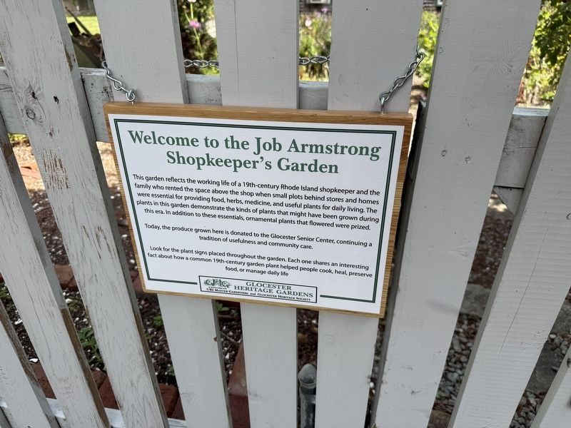 Welcome to the Job Armstrong Shopkeeper's Garden Marker. Click for full size. Welcome to the Job Armstrong Shopkeeper's Garden Marker image. Click for full size.