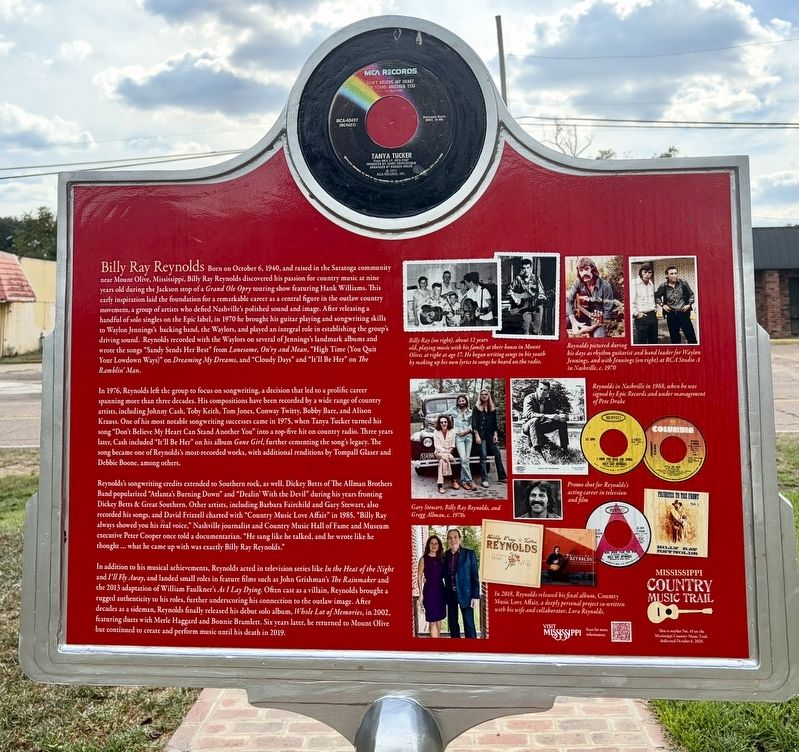 Billy Ray Reynolds Marker. Click for full size. Billy Ray Reynolds Marker image. Click for full size.