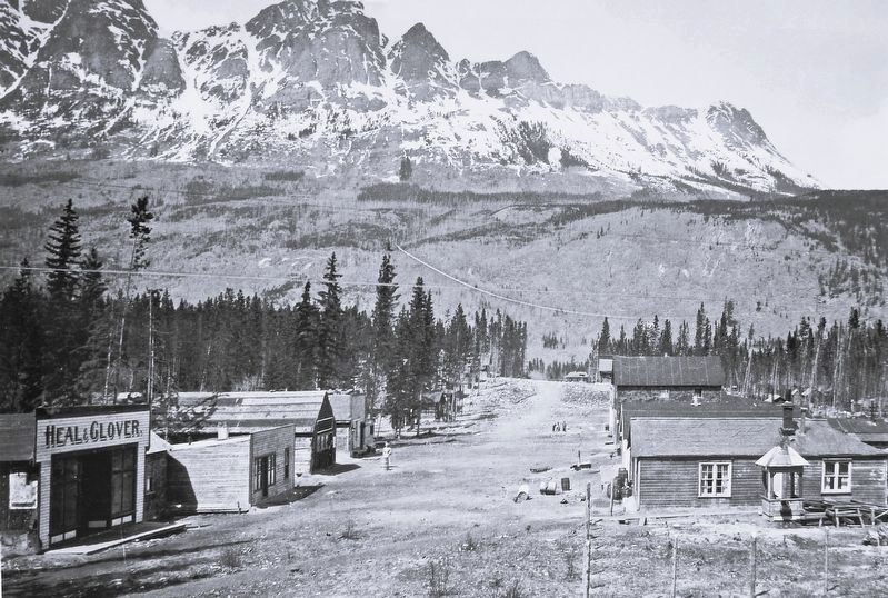 Marker detail: First Street, Lucerne, 1919. Yellowhead & Seven Sisters Mountains in the background image. Click for full size.