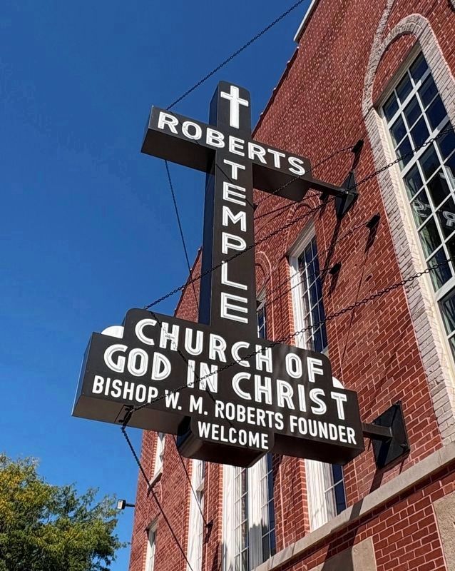 Roberts Temple sign. Click for full size. Roberts Temple sign image. Click for full size.