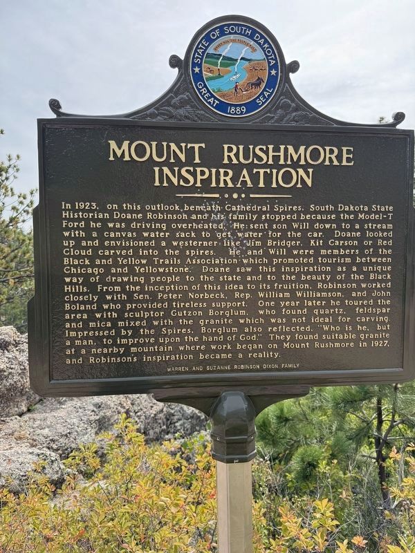 Mount Rushmore Inspiration Marker. Click for full size. Mount Rushmore Inspiration Marker image. Click for full size.