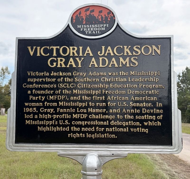 Victoria Jackson Gray Adams Marker. Click for full size. Victoria Jackson Gray Adams Marker image. Click for full size.