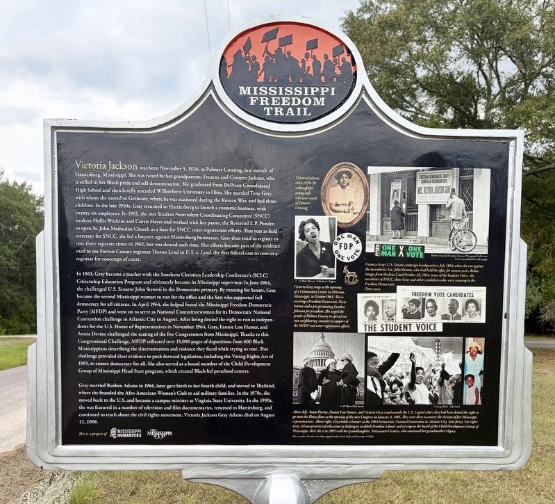 Victoria Jackson Gray Adams Marker. Click for full size. Victoria Jackson Gray Adams Marker image. Click for full size.