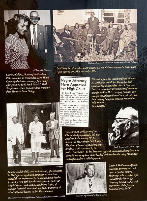 Jackson Civil Rights Lawyers Marker image. Click for full size.