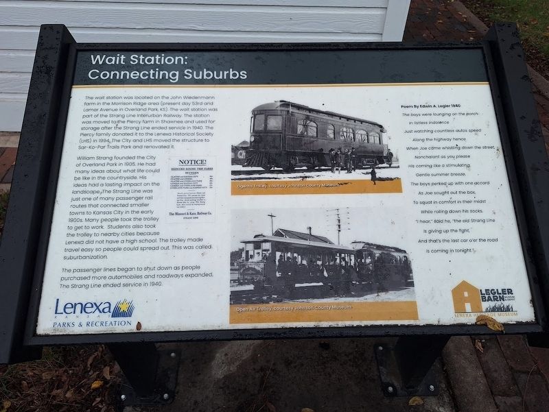 Wait Station: Connecting Suburbs Marker. Click for full size. Wait Station: Connecting Suburbs Marker image. Click for full size.