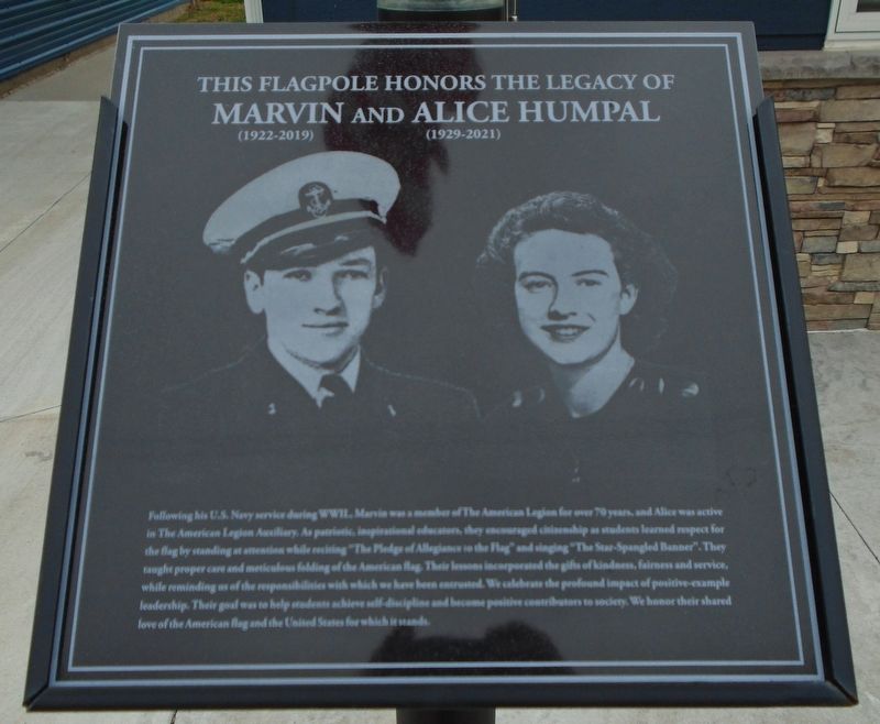 Marvin and Alice Humpal Marker. Click for full size. Marvin and Alice Humpal Marker image. Click for full size.