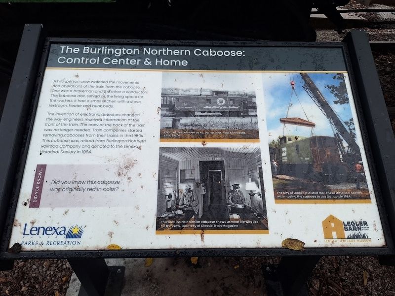 The Burlington Northern Caboose: Control Center & Home Marker. Click for full size. The Burlington Northern Caboose: Control Center & Home Marker image. Click for full size.