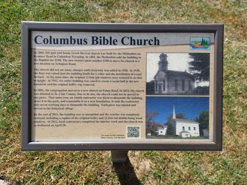 Columbus Bible Church Marker. Click for full size. Columbus Bible Church Marker image. Click for full size.