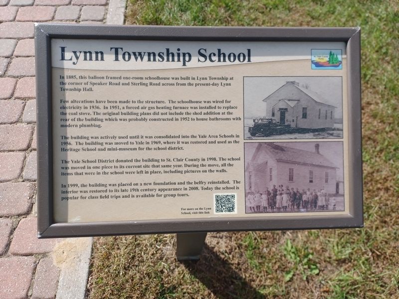 Lynn Township School Marker. Click for full size. Lynn Township School Marker image. Click for full size.