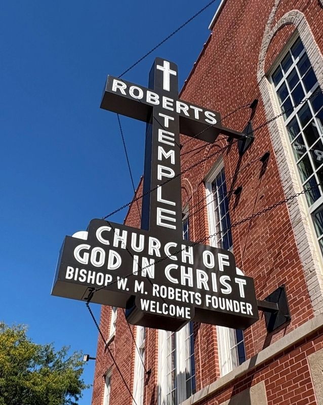 Roberts Temple sign. Click for full size. Roberts Temple sign image. Click for full size.