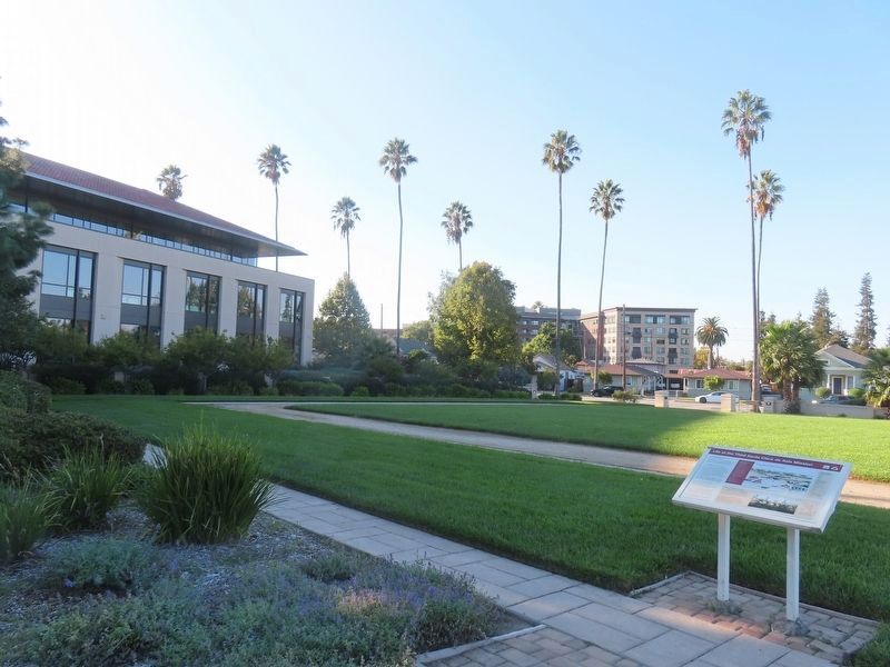 View from marker towards Santa Clara University campus. Click for full size. View from marker towards Santa Clara University campus image. Click for full size.