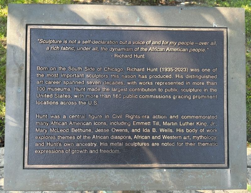 Richard Hunt Marker. Click for full size. Richard Hunt Marker image. Click for full size.