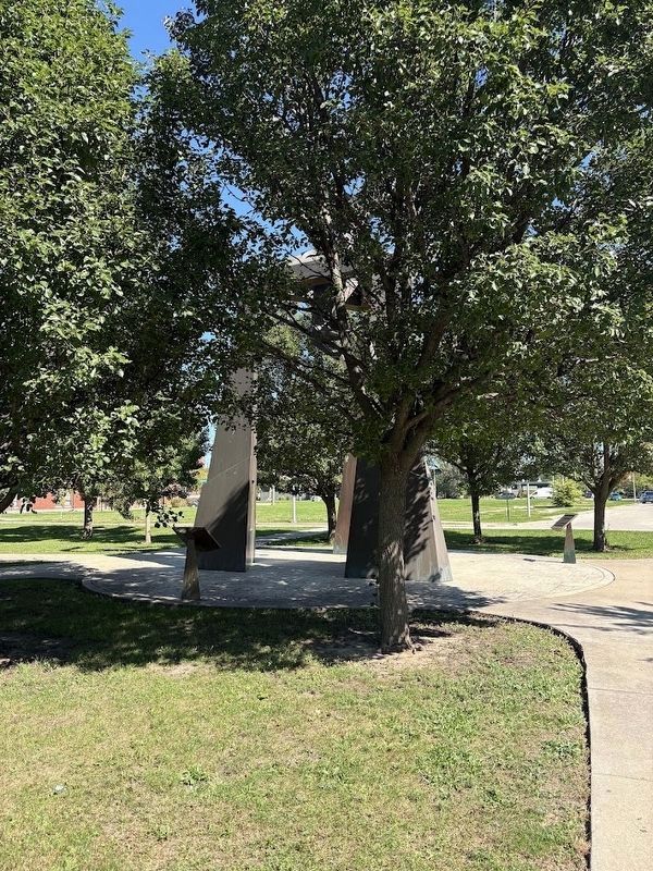 Richard Hunt Marker near the Ida B. Wells Monument. Click for full size. Richard Hunt Marker near the Ida B. Wells Monument image. Click for full size.