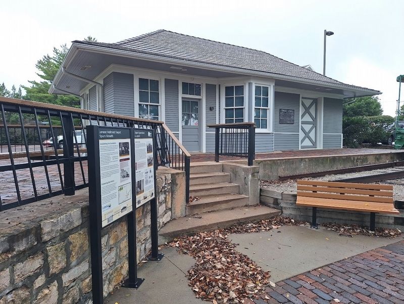 Lenexa Railroad Depot: Spurs Growth Marker. Click for full size. Lenexa Railroad Depot: Spurs Growth Marker image. Click for full size.