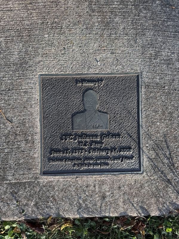 Julianna Gehant Memorial Plaque image. Click for full size.