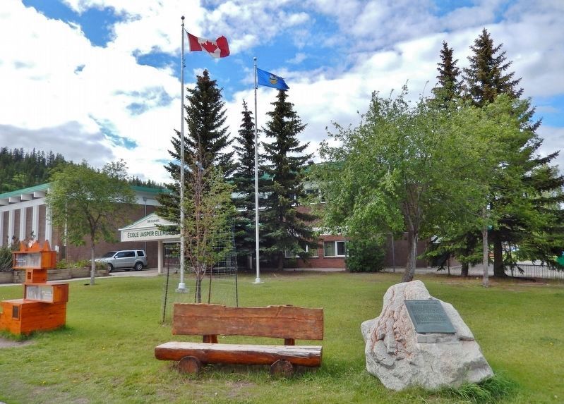 Jasper School District No. 3063/District scolaire 3063 de Jasper Marker. Click for full size. Jasper School District No. 3063/District scolaire 3063 de Jasper Marker image. Click for full size.