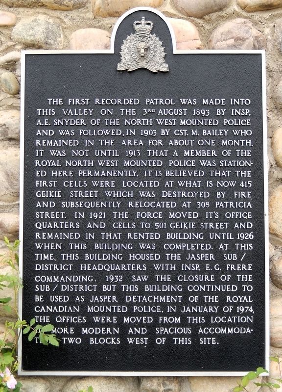 The First Recorded North West Mounted Police Patrol in this Valley Marker. Click for full size. The First Recorded North West Mounted Police Patrol in this Valley Marker image. Click for full size.