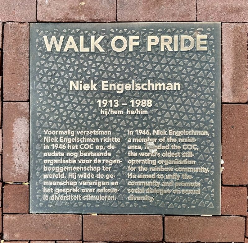 Niek Engelschman Marker. Click for full size. Niek Engelschman Marker image. Click for full size.