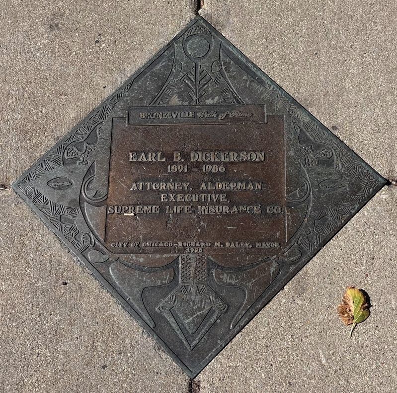 Earl B. Dickerson Marker. Click for full size. Earl B. Dickerson Marker image. Click for full size.