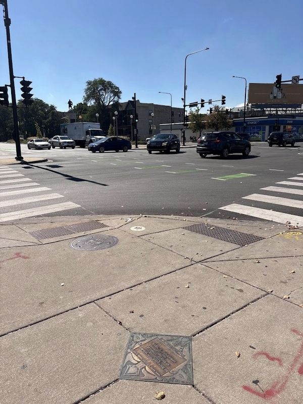Earl B. Dickerson Marker at the corner of 35th Street and King Drive. Click for full size. Earl B. Dickerson Marker at the corner of 35th Street and King Drive image. Click for full size.