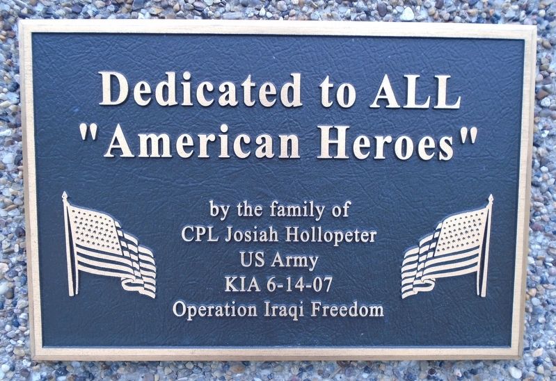 "American Heroes" Marker. Click for full size. "American Heroes" Marker image. Click for full size.