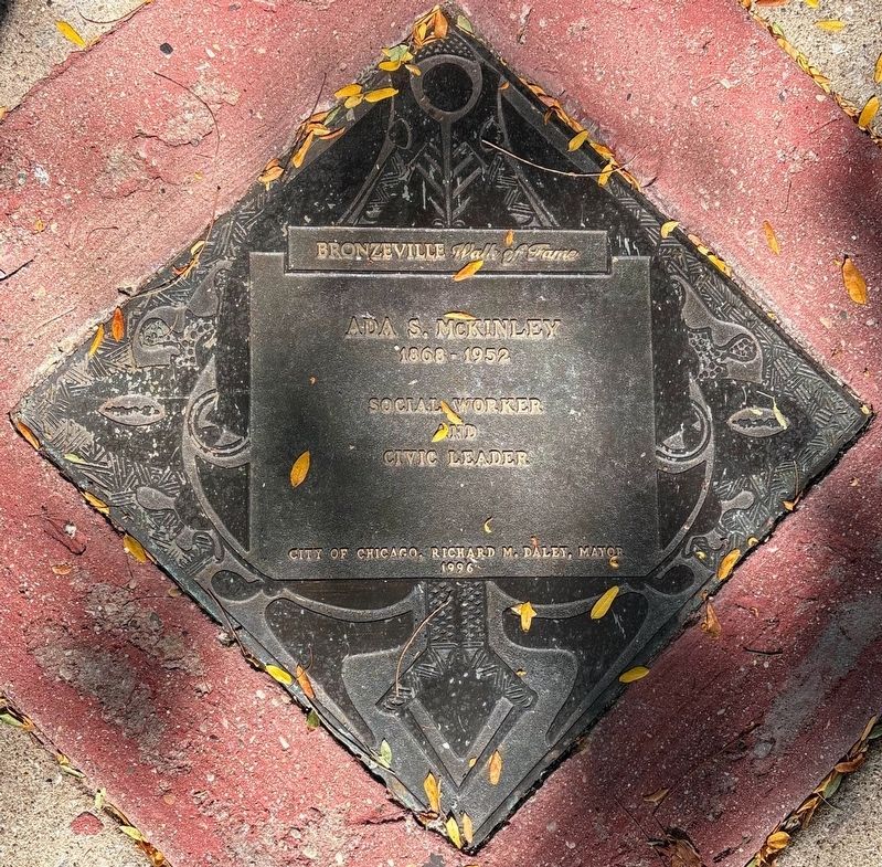 Ada S. McKinley Marker. Click for full size. Ada S. McKinley Marker image. Click for full size.
