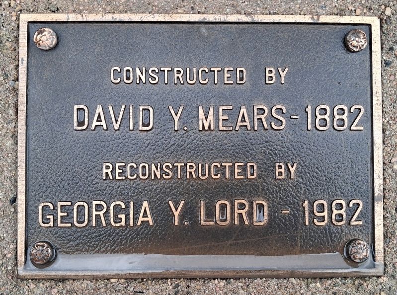 David Y. Mears Cabin Marker. Click for full size. David Y. Mears Cabin Marker image. Click for full size.