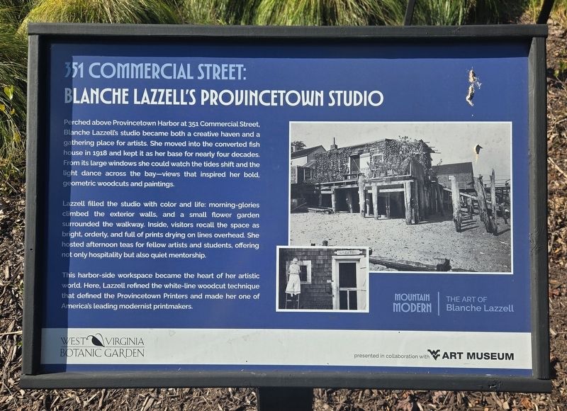 351 Commercial Street: Blanche Lazzell's Provincetown Studio Marker. Click for full size. 351 Commercial Street: Blanche Lazzell's Provincetown Studio Marker image. Click for full size.