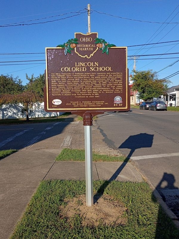 Lincoln Colored School Marker. Click for full size. Lincoln Colored School Marker image. Click for full size.