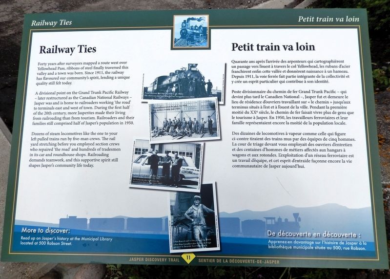 Railway Ties / Petit train va loin Marker. Click for full size. Railway Ties / Petit train va loin Marker image. Click for full size.