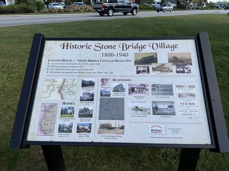 Historic Stone Bridge Village Marker. Click for full size. Historic Stone Bridge Village Marker image. Click for full size.