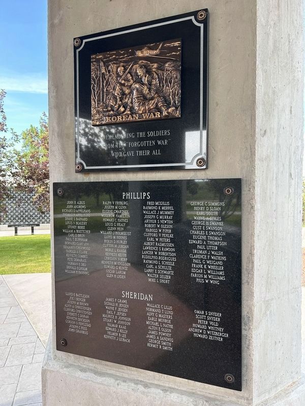 Phillips County & Sheridan County Veterans Plaque. Click for full size. Phillips County & Sheridan County Veterans Plaque image. Click for full size.