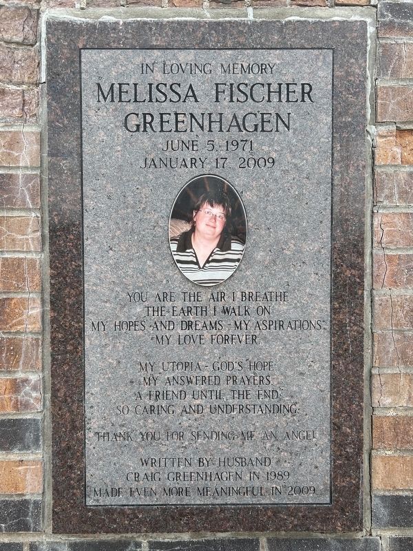Melissa Greenhagen Memorial. Click for full size. Melissa Greenhagen Memorial image. Click for full size.