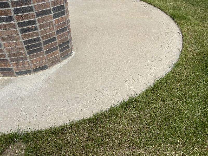Inscription in concrete. Click for full size. Inscription in concrete image. Click for full size.