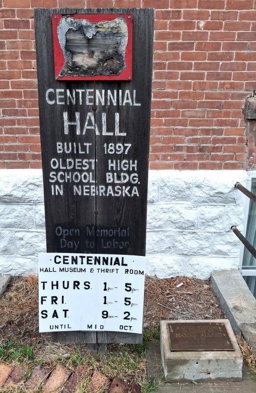 Centennial Hall Marker. Click for full size. Centennial Hall Marker image. Click for full size.