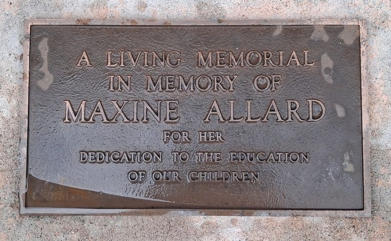 Educator Maxine Allard Marker. Click for full size. Educator Maxine Allard Marker image. Click for full size.