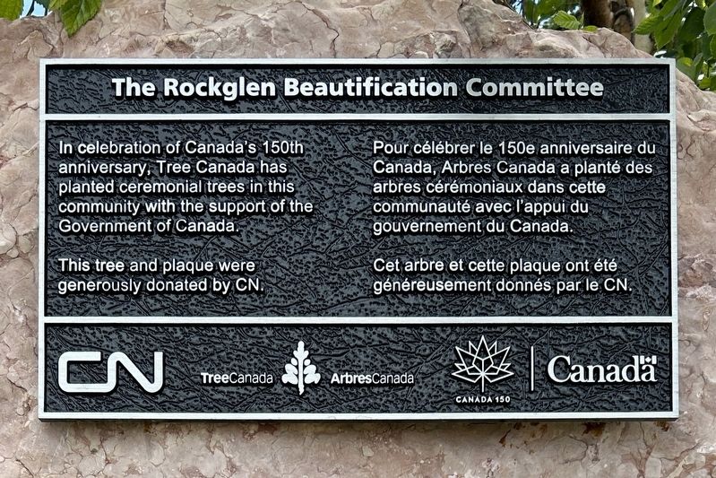 The Rockglen Beautification Committee Marker. Click for full size. The Rockglen Beautification Committee Marker image. Click for full size.