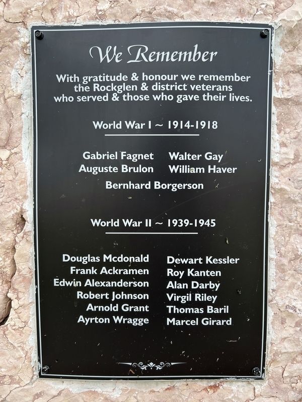 We Remember Marker. Click for full size. We Remember Marker image. Click for full size.