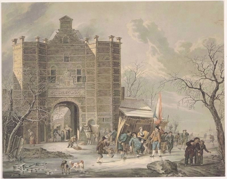 Veerstalpoort of Waterpoort in winter image. Click for full size.