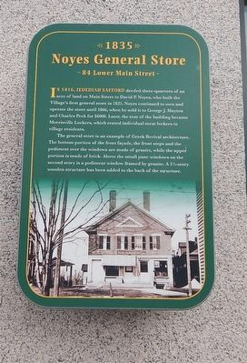 Noyes General Store Marker. Click for full size. Noyes General Store Marker image. Click for full size.